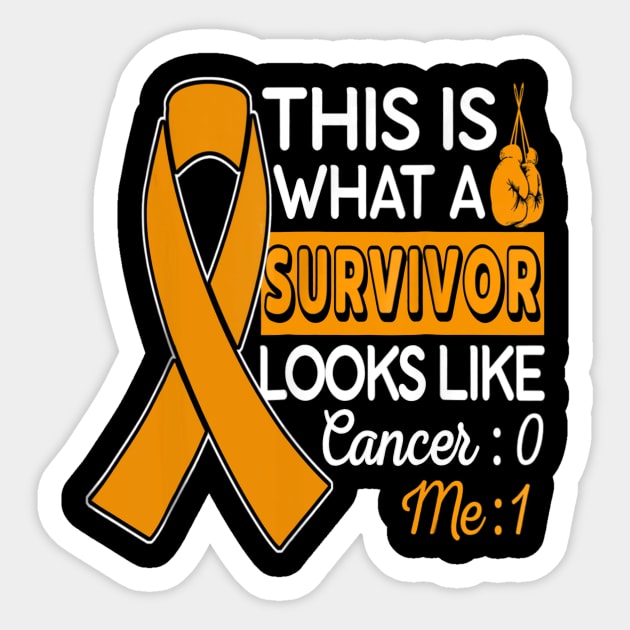 leukemia cancer survivor t shirt cancer 0 me 1 Sticker by mazurprop